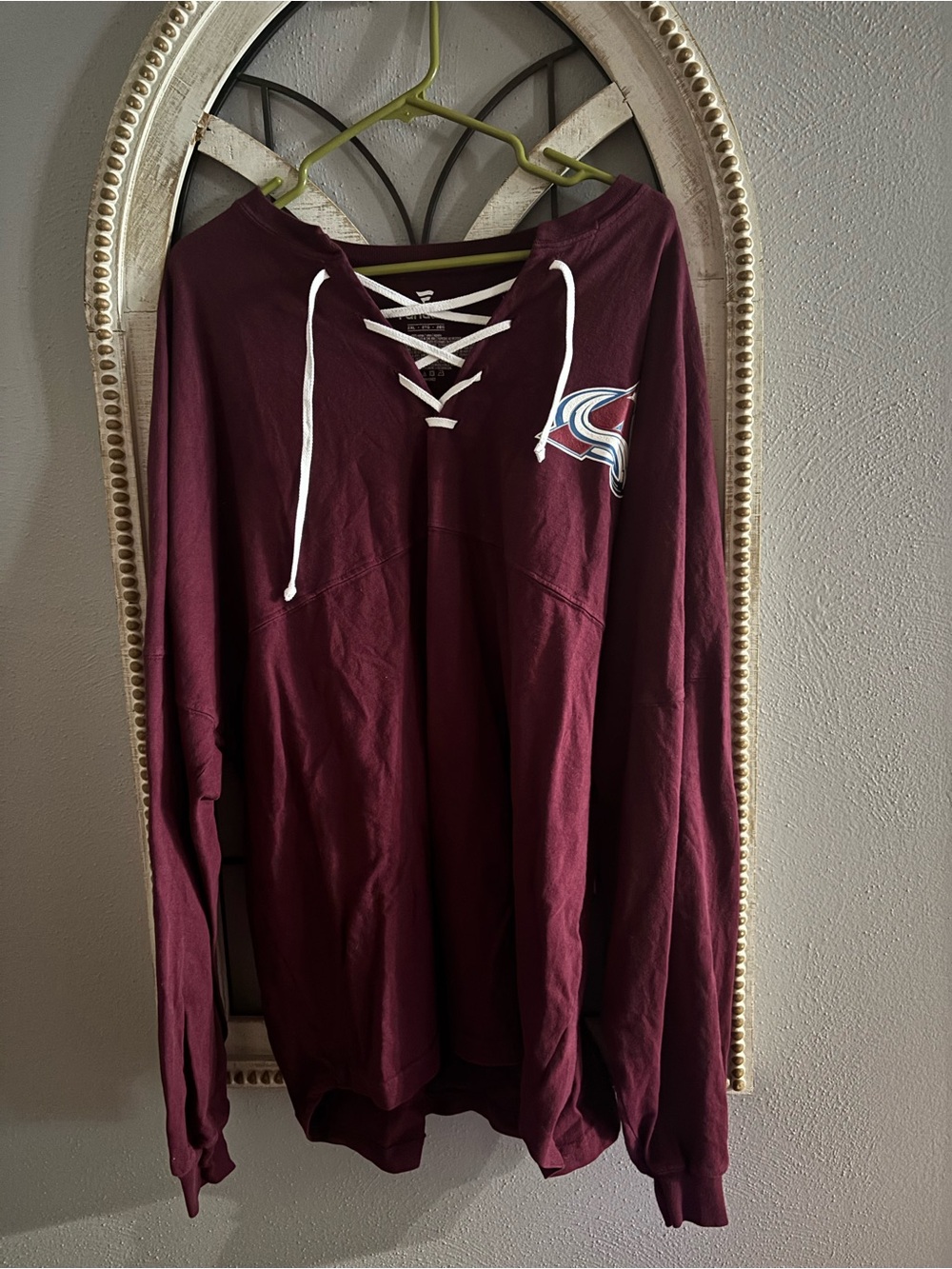 Fanatics Women's Maroon Lace-Up Pullover with Embroidered Logo